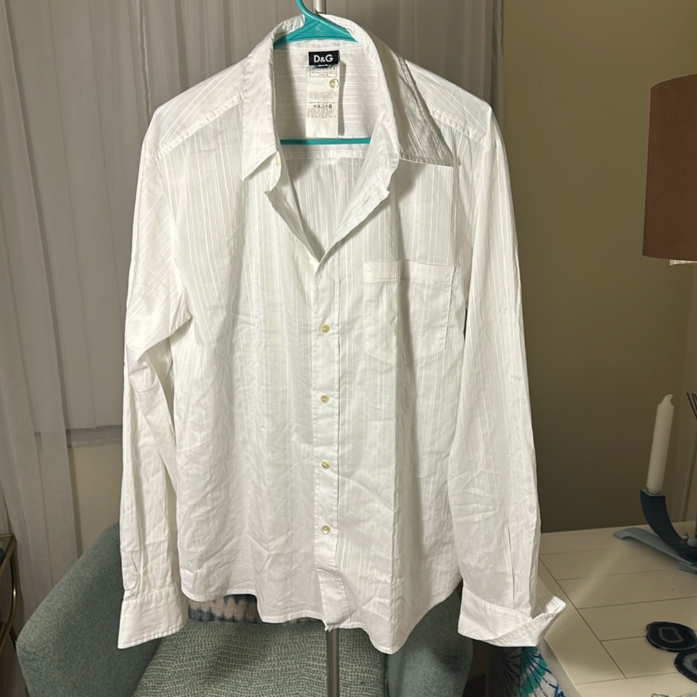 Dolce & Gabbana Button Down Shirt | 40/54 two discoloration spots on back bottom